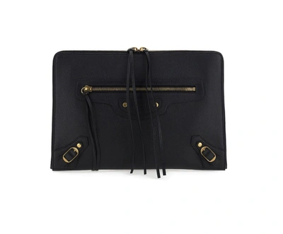 Shop Balenciaga Zipped Clutch Bag In Black