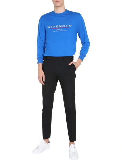Shop Givenchy Crew Neck Sweater In Blue