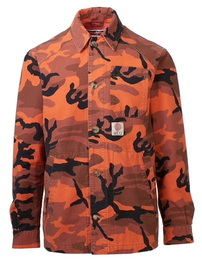 Shop Mcq By Alexander Mcqueen Orange Camouflage Marshall Jacket