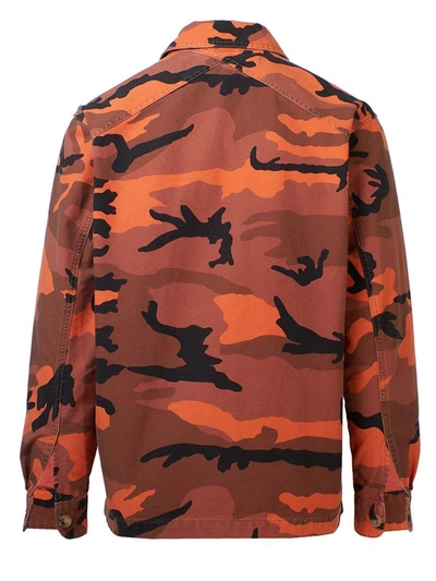 Shop Mcq By Alexander Mcqueen Orange Camouflage Marshall Jacket