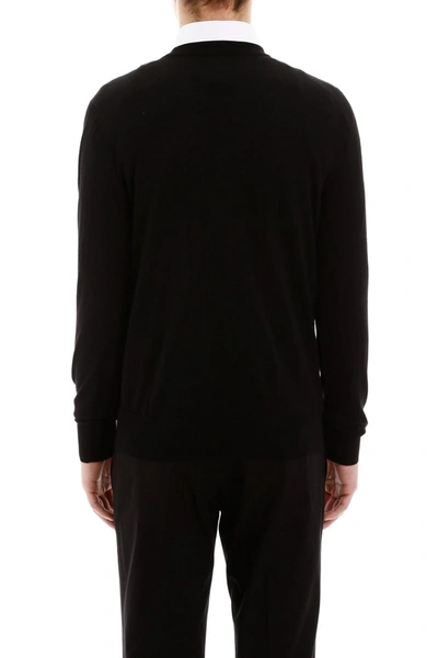 Shop Dolce & Gabbana Shaved Wool Pullover In Nero