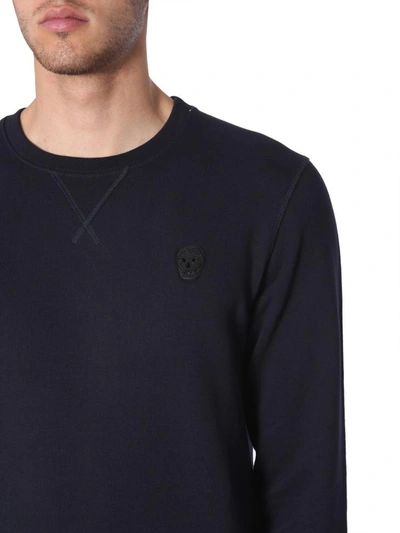 Shop Alexander Mcqueen Patch Skull Sweatshirt In Blue
