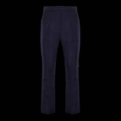 Shop Moncler Trousers In Blu