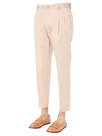 Shop Dolce & Gabbana Pants With Clips In Beige
