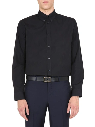 Shop Givenchy Button Down Shirt In Black