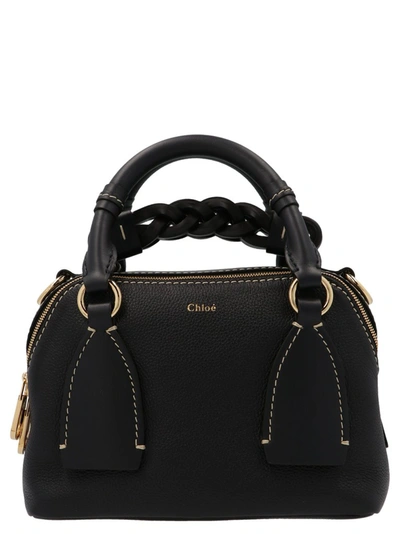 Shop Chloé Daria Small Top Handle Bag In Blue