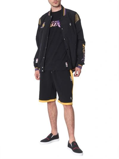 Shop Marcelo Burlon County Of Milan L.a. Lakers Sport Jacket In Black