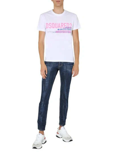 Shop Dsquared2 Crew Neck T-shirt In White