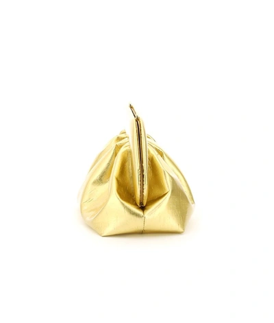 Shop Themoirè Bios Cork Gathered Clutch Bag In Gold