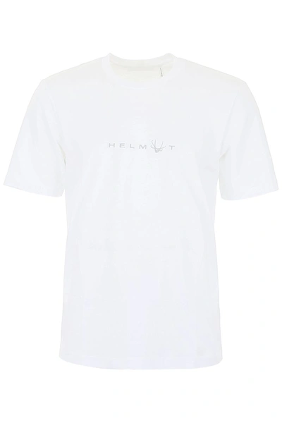 Shop Helmut Lang Logo T-shirt In Chalk White
