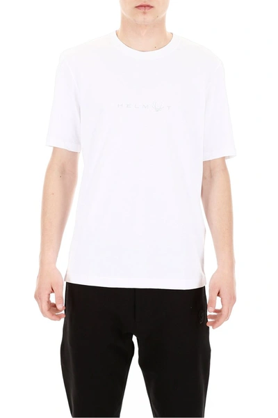 Shop Helmut Lang Logo T-shirt In Chalk White