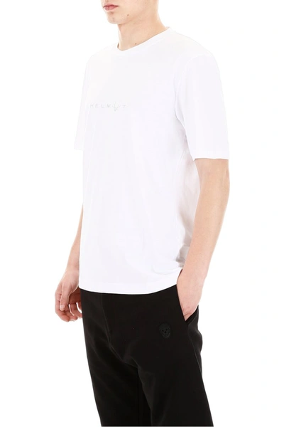 Shop Helmut Lang Logo T-shirt In Chalk White