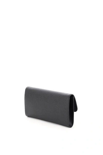 Shop Ferragamo Salvatore  Vara Bow Clutch Bag In Black