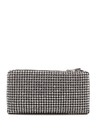 Shop Alexander Wang Heiress Rhinestone Clutch In Silver