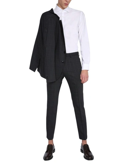 Shop Hugo Boss "heiron204" Trousers In Charcoal