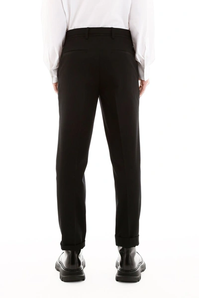 Shop Helmut Lang Wool Gabardine Trousers In Black