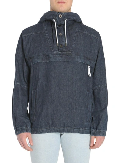 Shop Diesel Black Gold "jopatty" Windbreaker In Blue