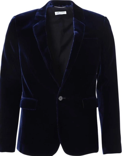 Shop Saint Laurent Jackets In Blu