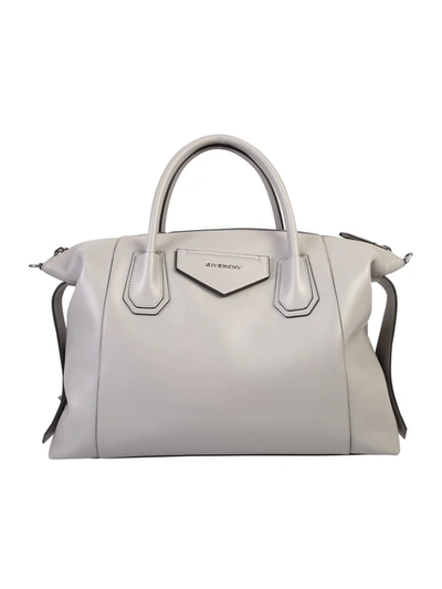 Shop Givenchy Antigona Medium Soft Tote Bag In Grey