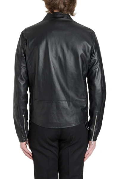 Shop Giorgio Brato Biker Jacket In Nappa Leather In Black