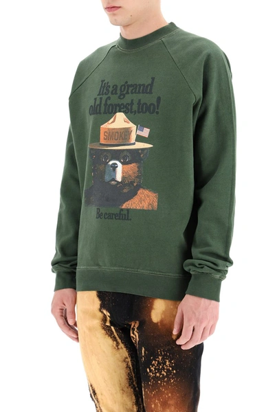 Shop Phipps Smokey Print Sweatshirt In Moss