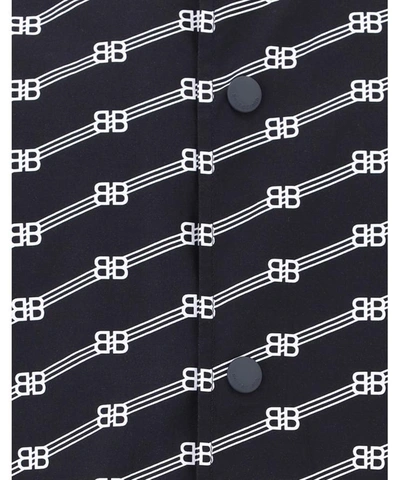 Shop Balenciaga All-over Logo Jacket In Black  