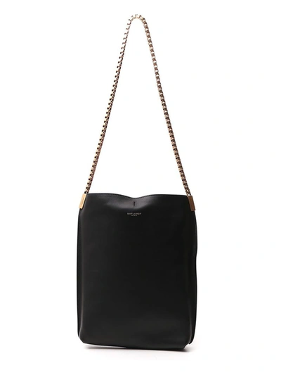 Shop Saint Laurent Suzanne Small Hobo Shoulder Bag In Black