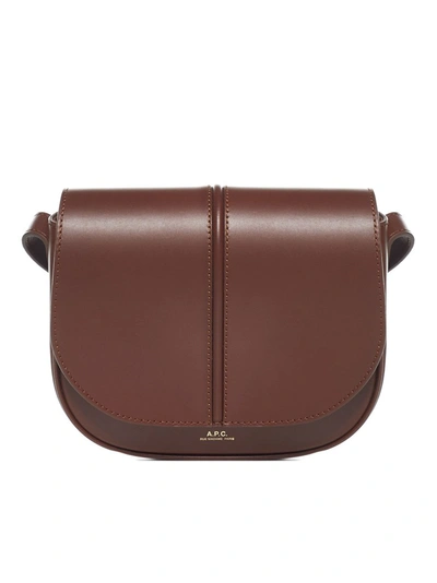 Shop Apc A.p.c. Betty Shoulder Bag In Brown