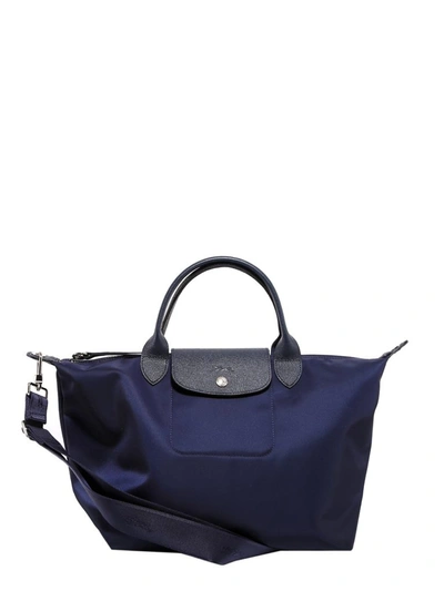 Shop Longchamp Le Pliage Néo Top Handle Bag In Blue