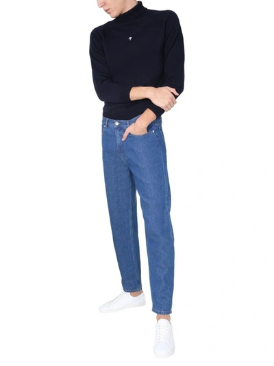 Shop Nigel Cabourn Turtleneck Sweater In Blue