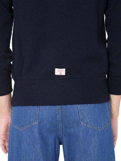 Shop Nigel Cabourn Turtleneck Sweater In Blue