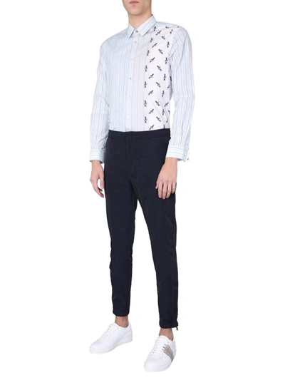 Shop Paul Smith "drawcord" Trousers In Blue