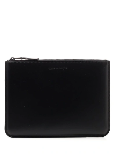 Shop Comme Des Garçons Wallet Logo Embossed Wallet In Black