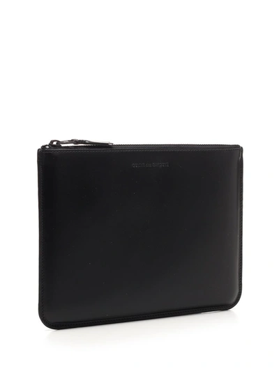 Shop Comme Des Garçons Wallet Logo Embossed Wallet In Black