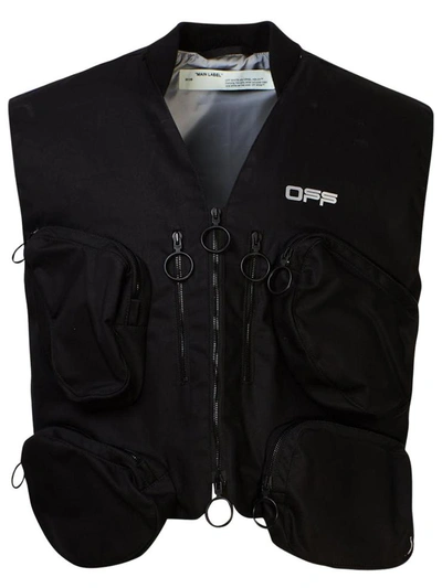 Shop Off-white Gilet Tactical Nero In Black