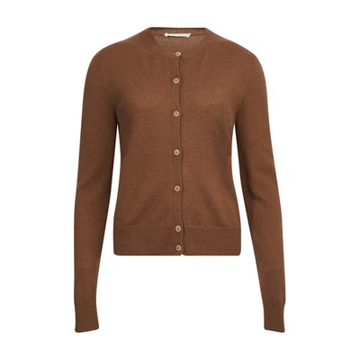 Shop The Row Annamaria Cardigan In Cashmere In Marron