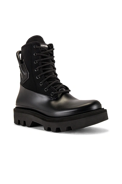 Shop Givenchy Combat Rain Boot In Black