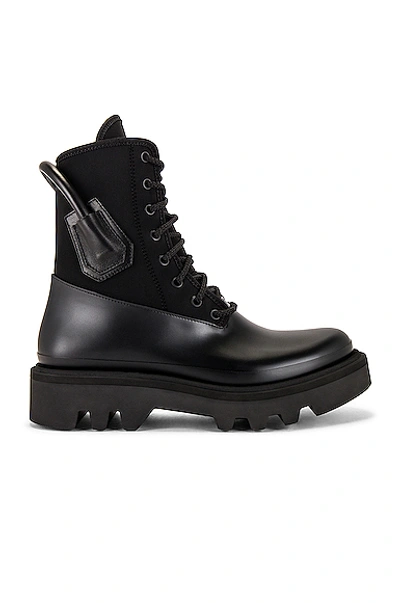 Shop Givenchy Combat Rain Boot In Black