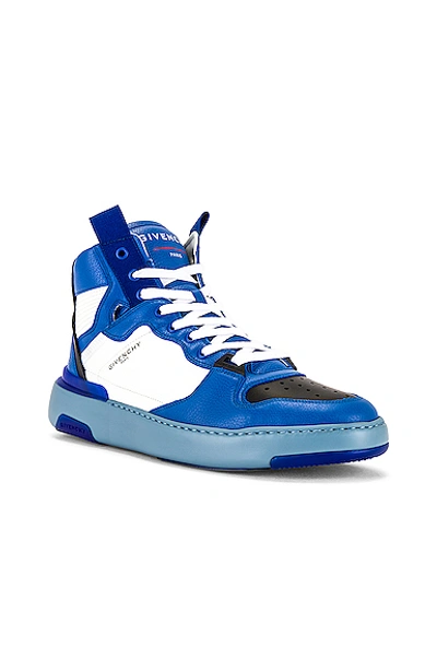 Shop Givenchy Wing Sneaker In White & Blue