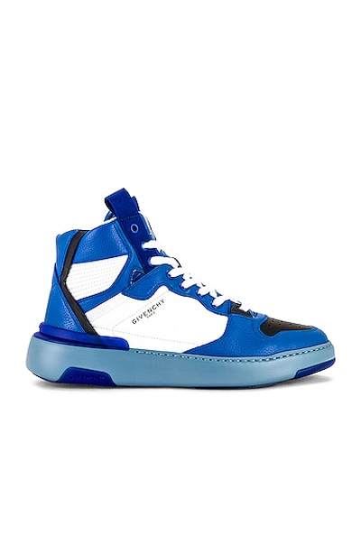 Shop Givenchy Wing Sneaker In White & Blue