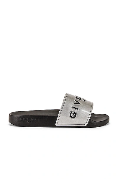 Shop Givenchy Slide Sandal In Silver