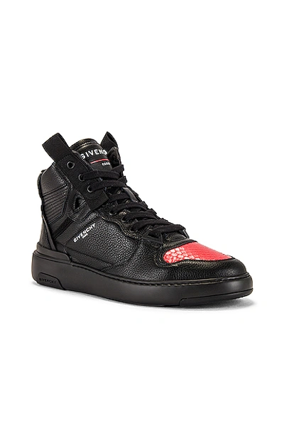 Shop Givenchy Wing Sneaker In Black & Red