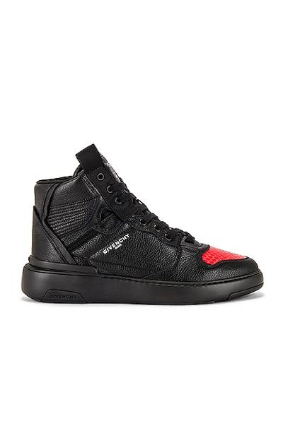 Shop Givenchy Wing Sneaker In Black & Red