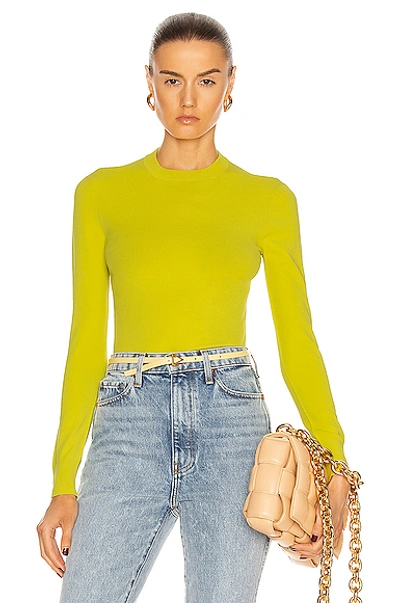 Shop Bottega Veneta Techno Skin Sweater In Kiwi