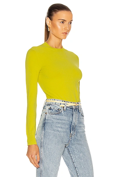 Shop Bottega Veneta Techno Skin Sweater In Kiwi