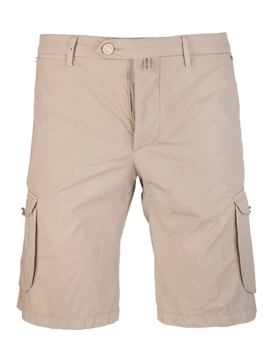 Shop Kiton Multi-pocket Bermuda Shorts In Beige