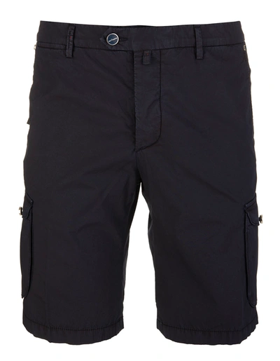 Shop Kiton Multi-pocket Bermuda Shorts In Blu