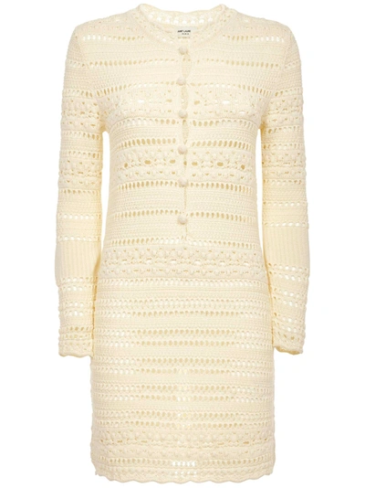 Shop Saint Laurent Jane Dress In White