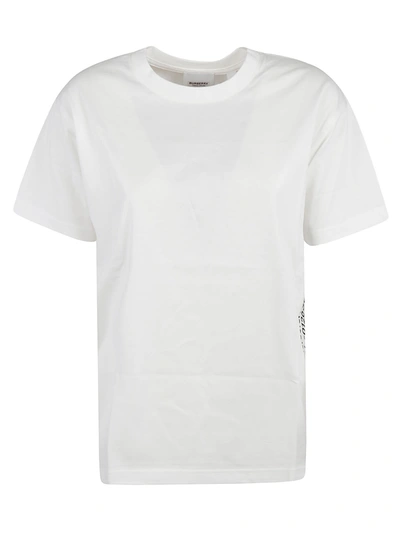 Shop Burberry Back Logo Print T-shirt In White