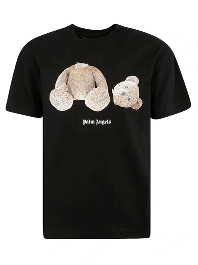 Shop Palm Angels Bear T-shirt In Black/brown